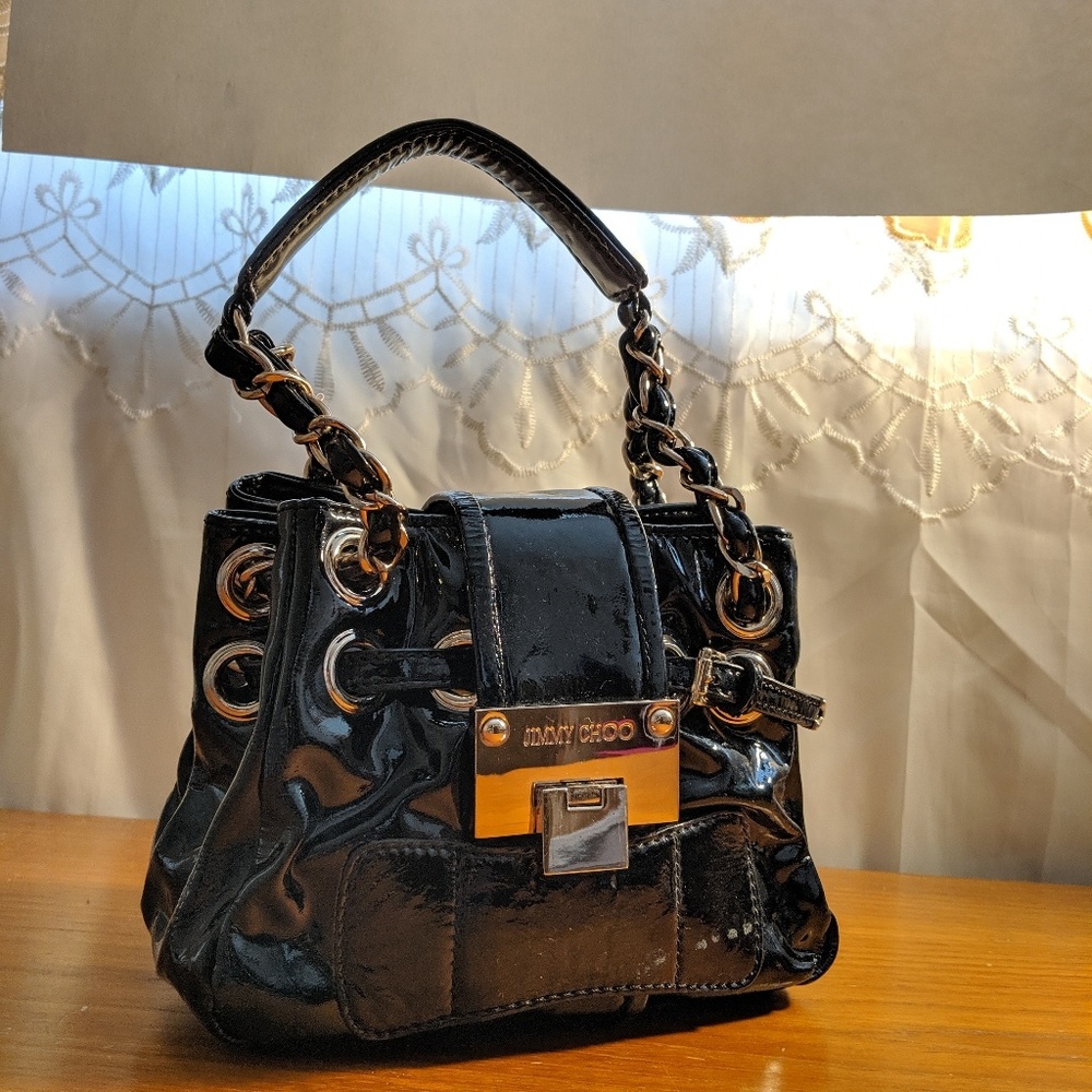 Jimmy Choo patent leather mini handbag 👜